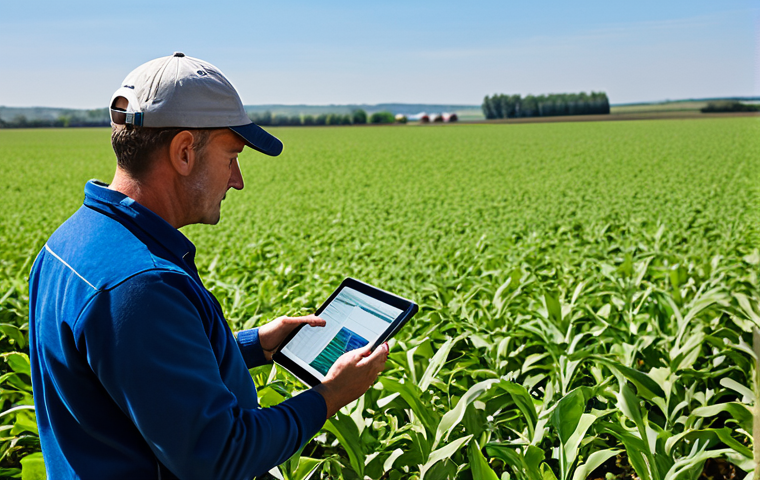 농업경영사 직무의 평균 근무 시간 - Agricultural Technology**

"A farm manager using a tablet to monitor crops in a vast field during a ...