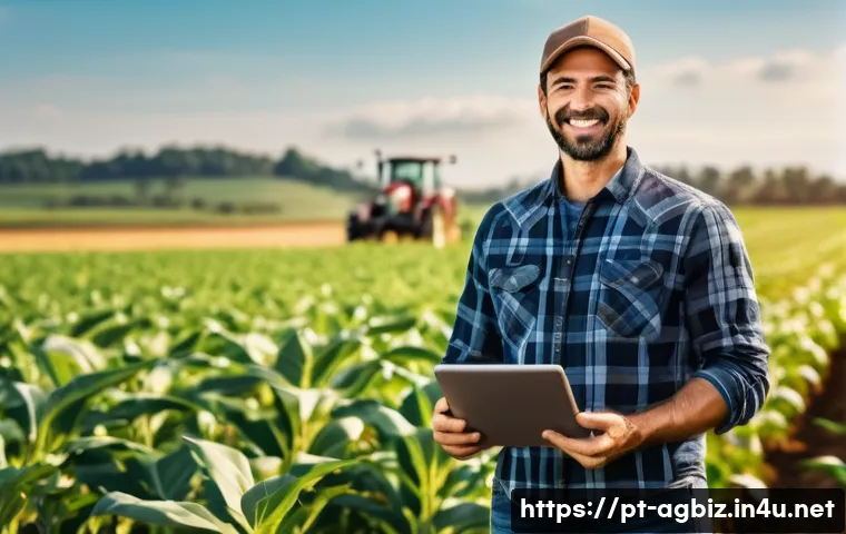 농업경영사 자격증과 농업 기술 융합 사례 - **Prompt 1: Modern Farmer Embracing Digital Management**
    "A wide shot of a contemporary Brazilia...